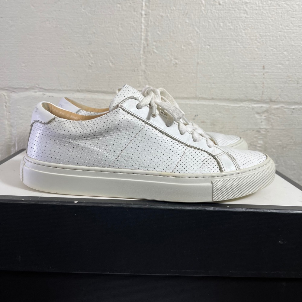 GREATS‎ Brooklyn Royale Perforated White Leather Sneakers Women's 37.5 EU/7.5 US
